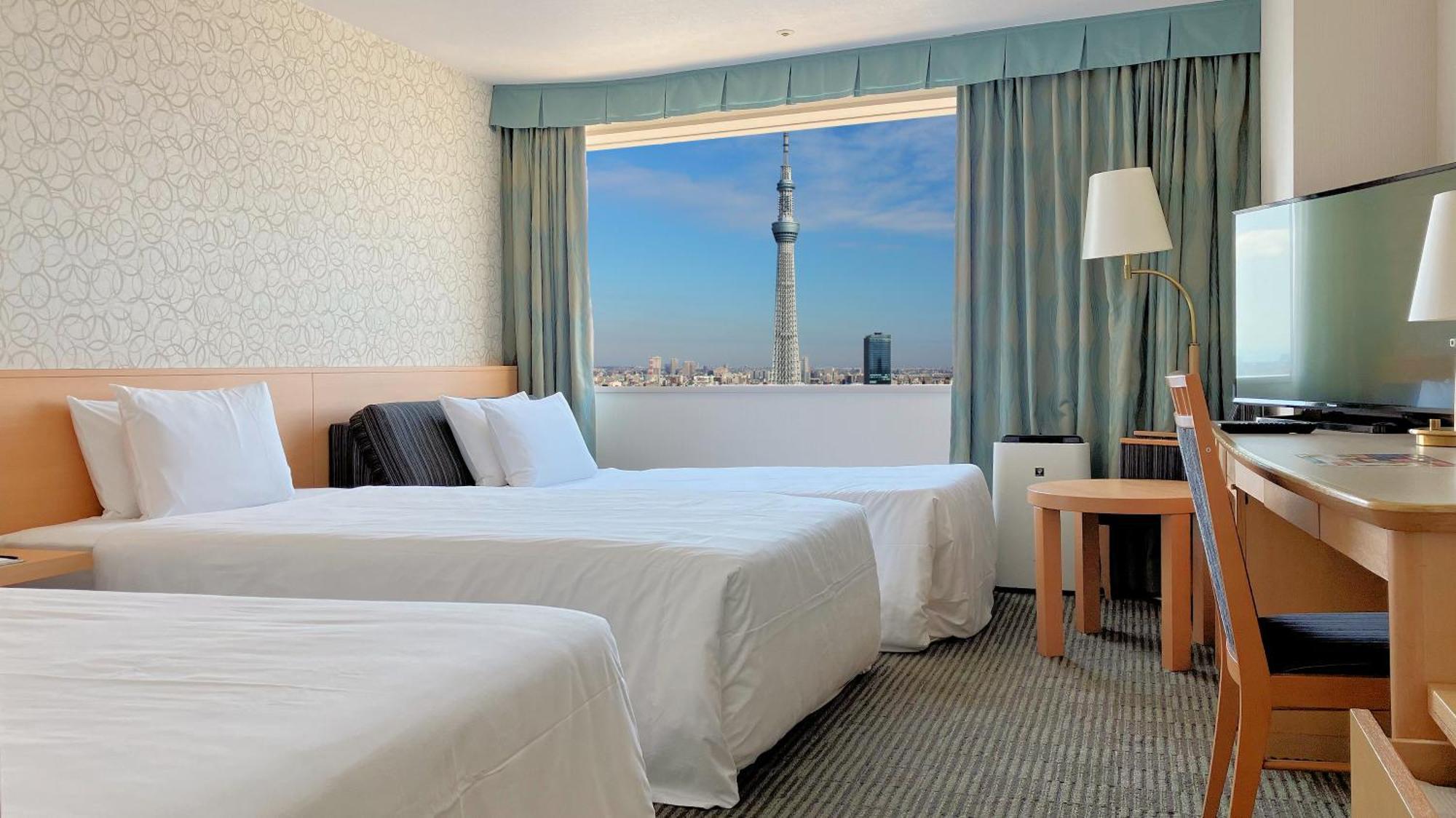 Camera Doppia con Letti Singoli con Divano-Letto - Vista Tokyo Sky Tree - Non fumatori